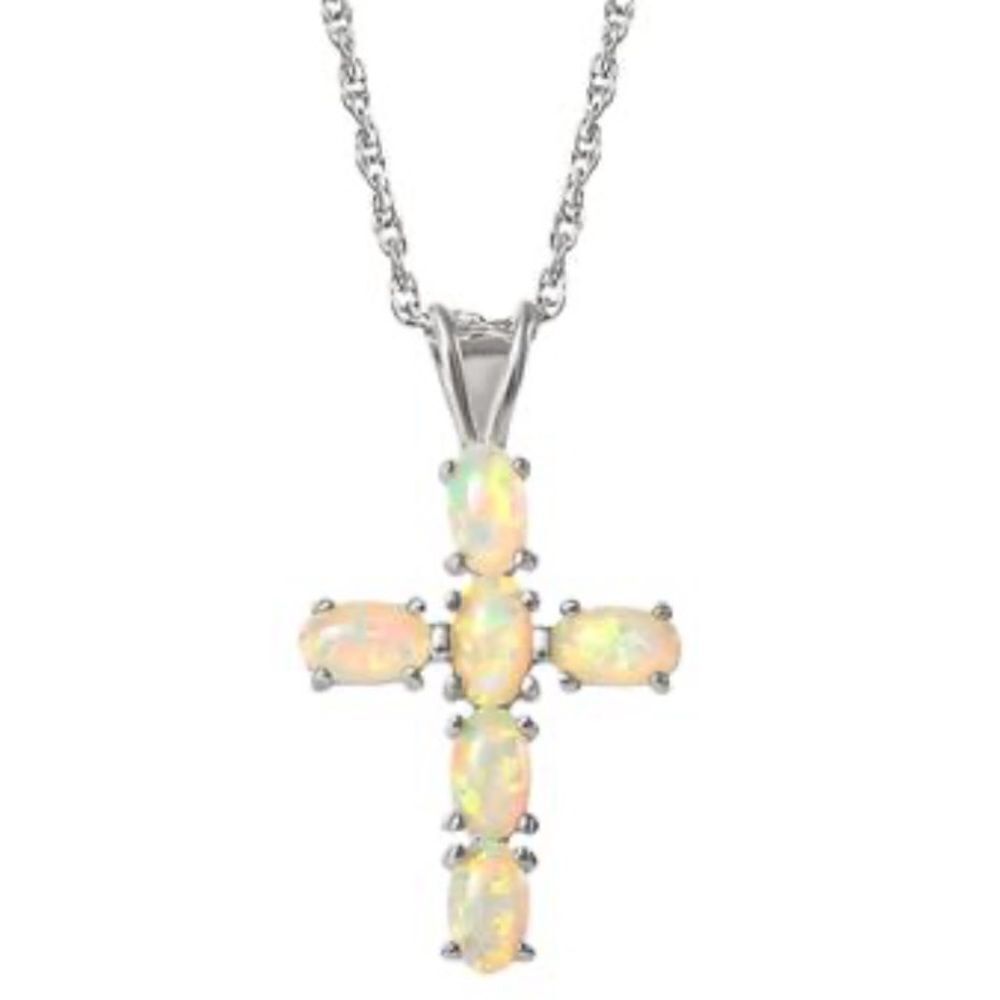 NWT Giani Bernini Lab-Created Opal 18” Necklace in Sterling Silver
